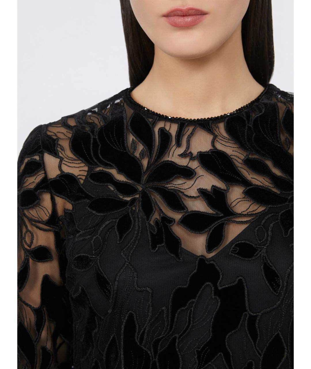 MAX MARA STUDIO Черная полиэстеровая блузы, фото 5