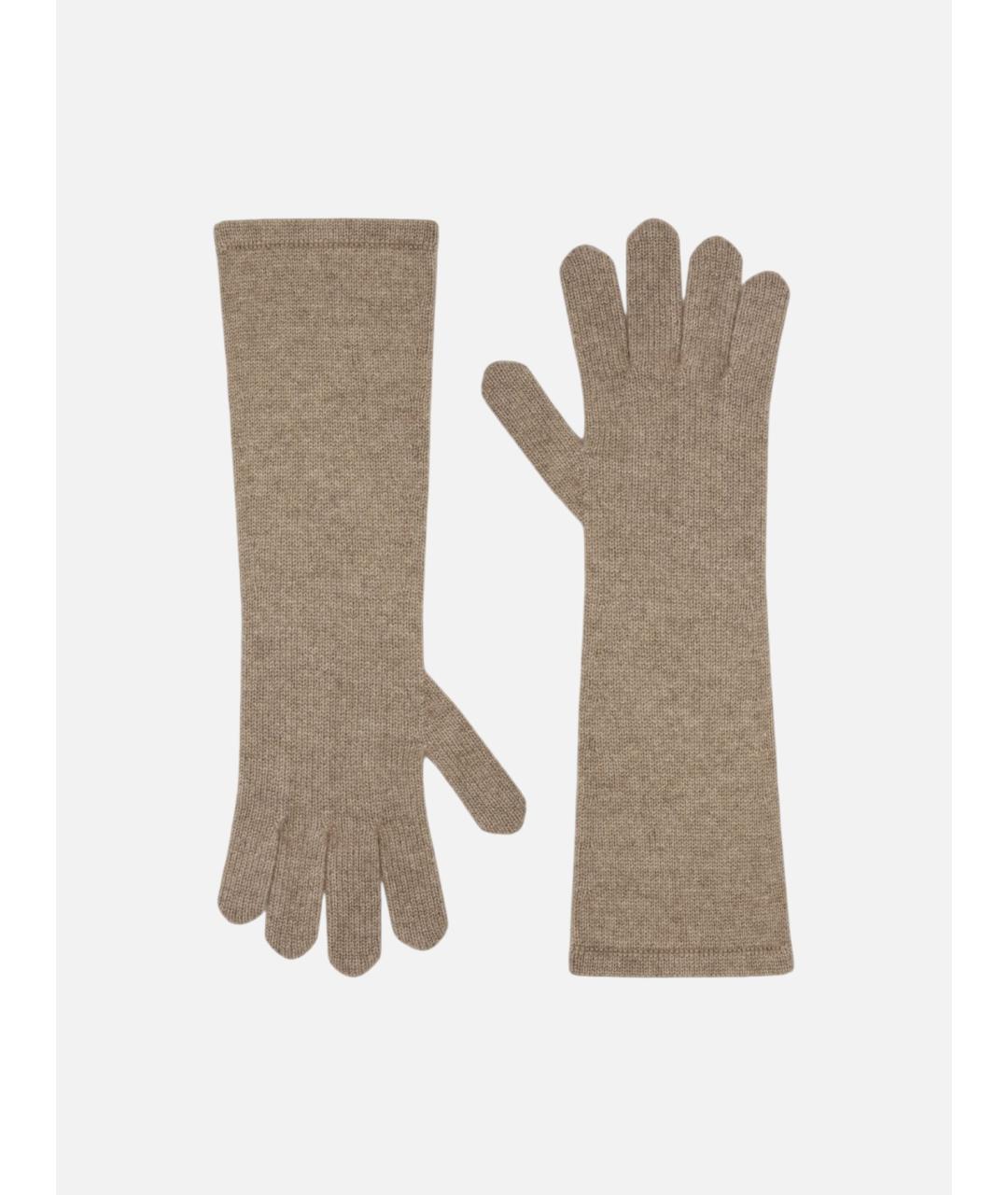 MAX MARA Бежевые кашемировые перчатки, фото 4