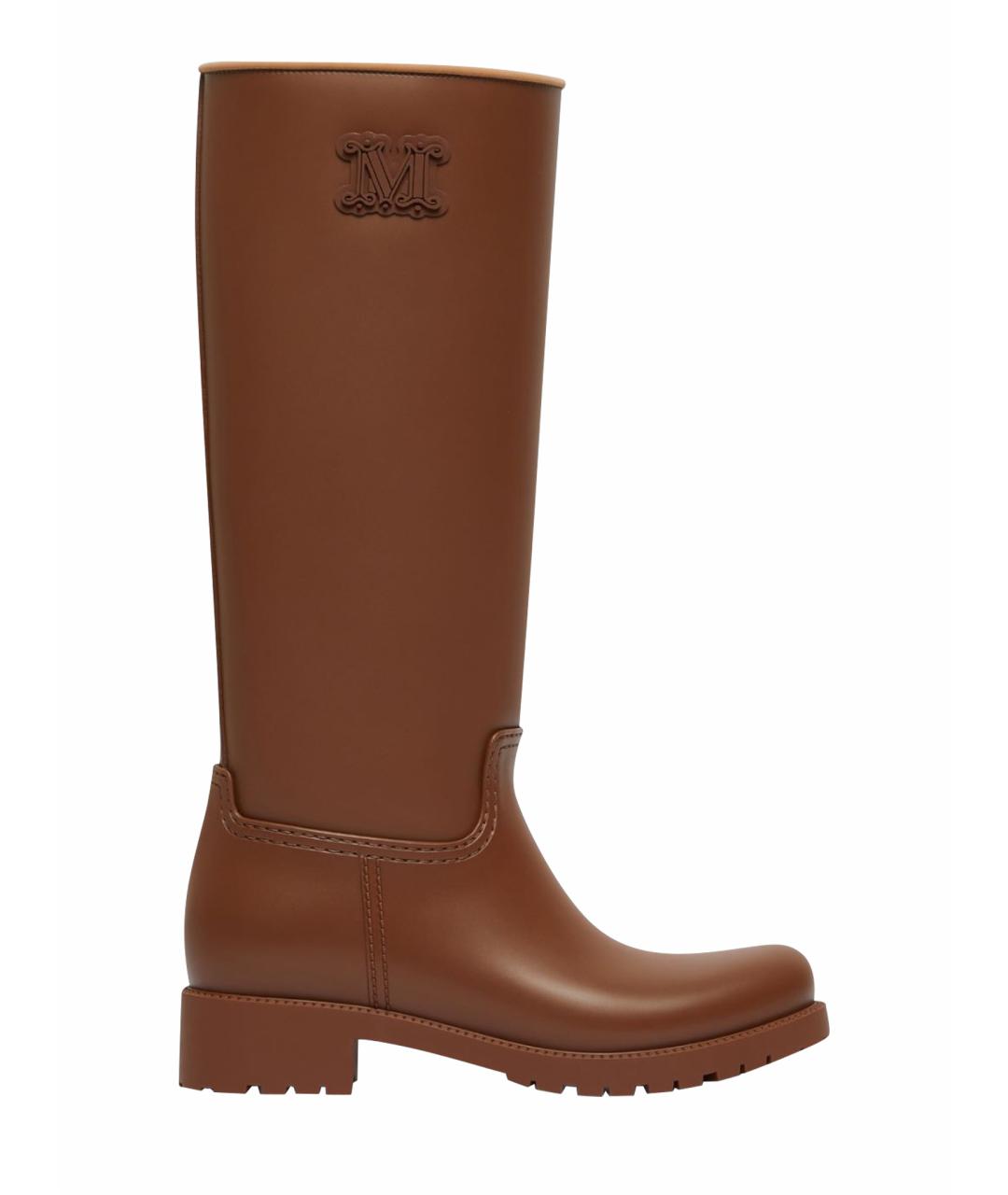 MAX MARA Коричневые резиновые сапоги, фото 1