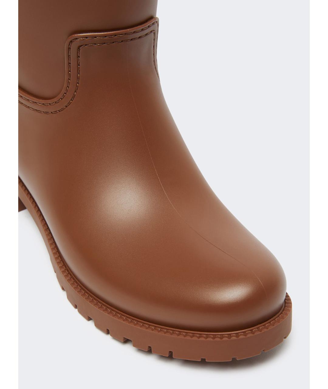 MAX MARA Коричневые резиновые сапоги, фото 4