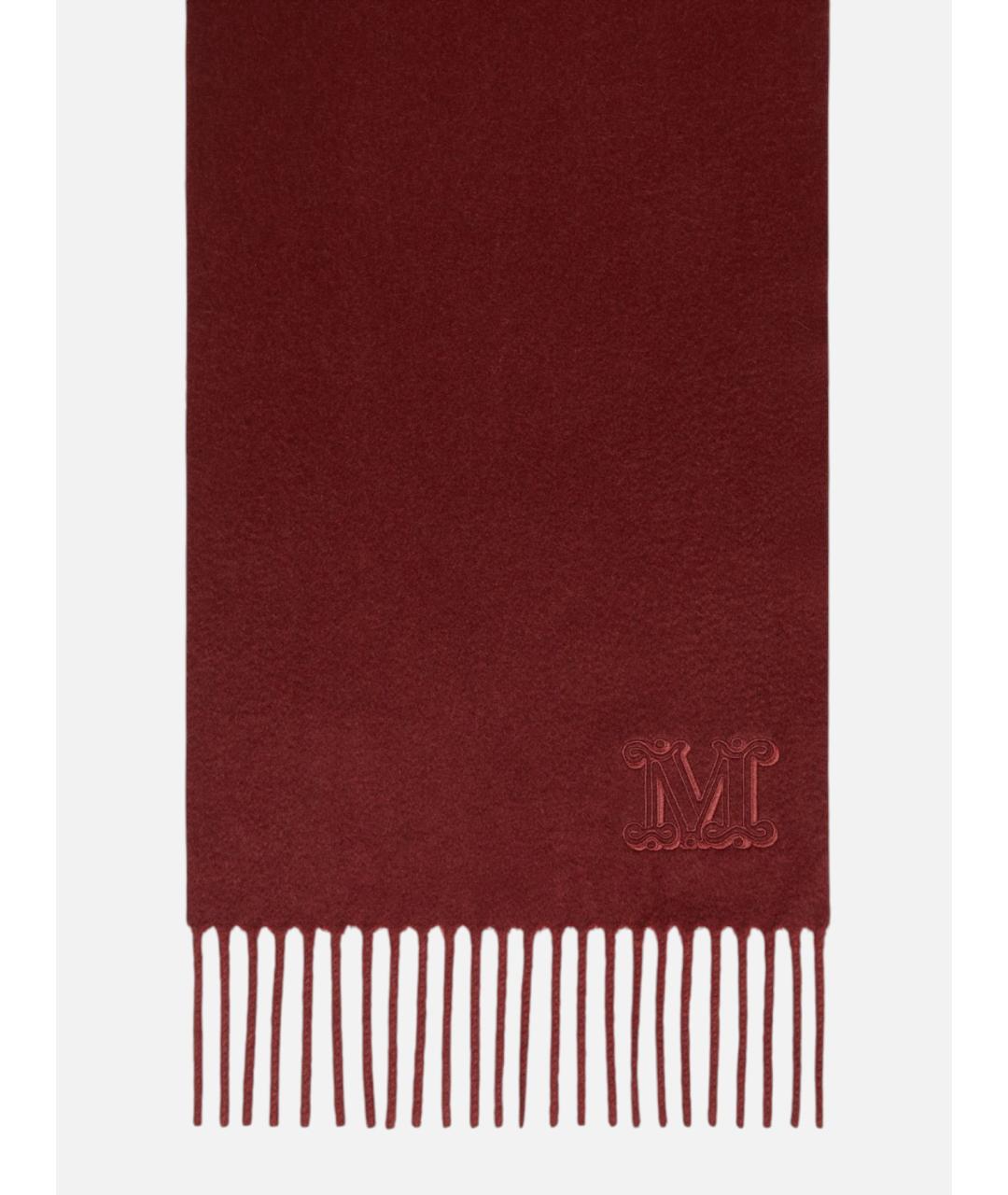 MAX MARA Бордовый кашемировый шарф, фото 4