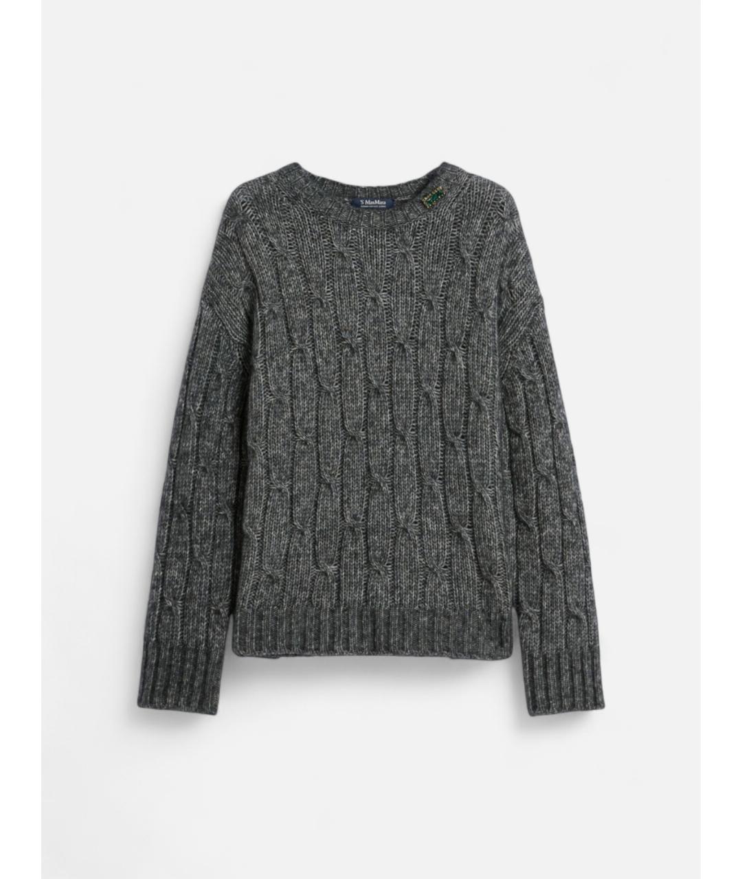 'S MAX MARA Антрацитовый хлопковый джемпер / свитер, фото 5