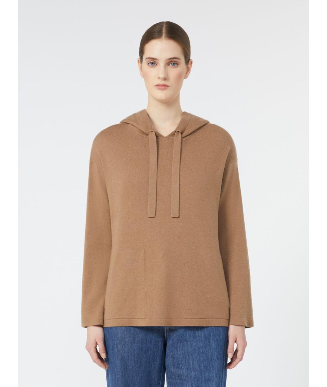 'S MAX MARA Коричневый шерстяной джемпер / свитер, фото 3