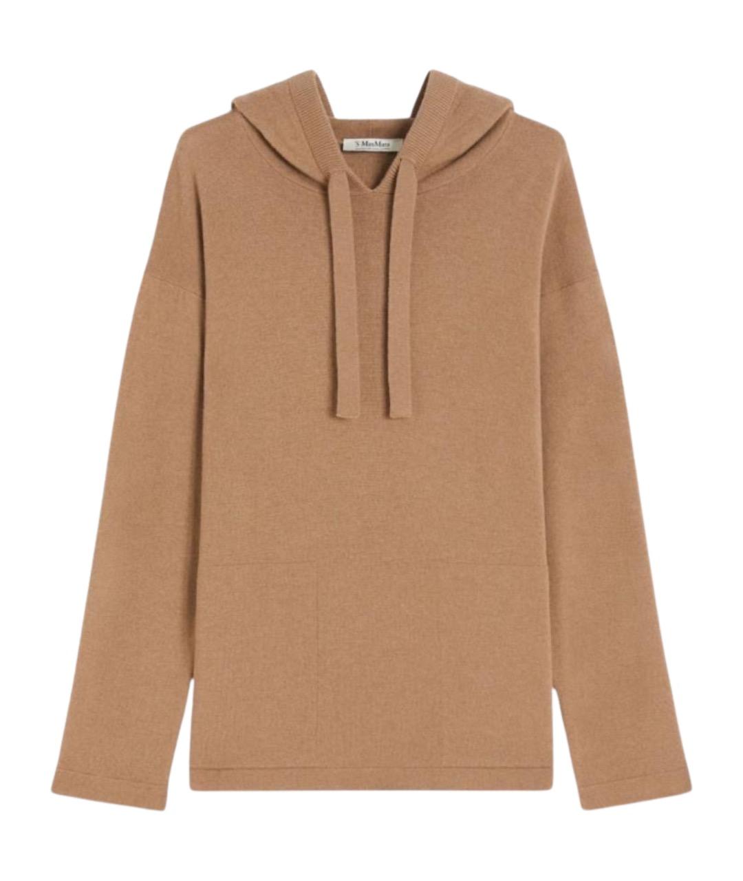 'S MAX MARA Коричневый шерстяной джемпер / свитер, фото 1