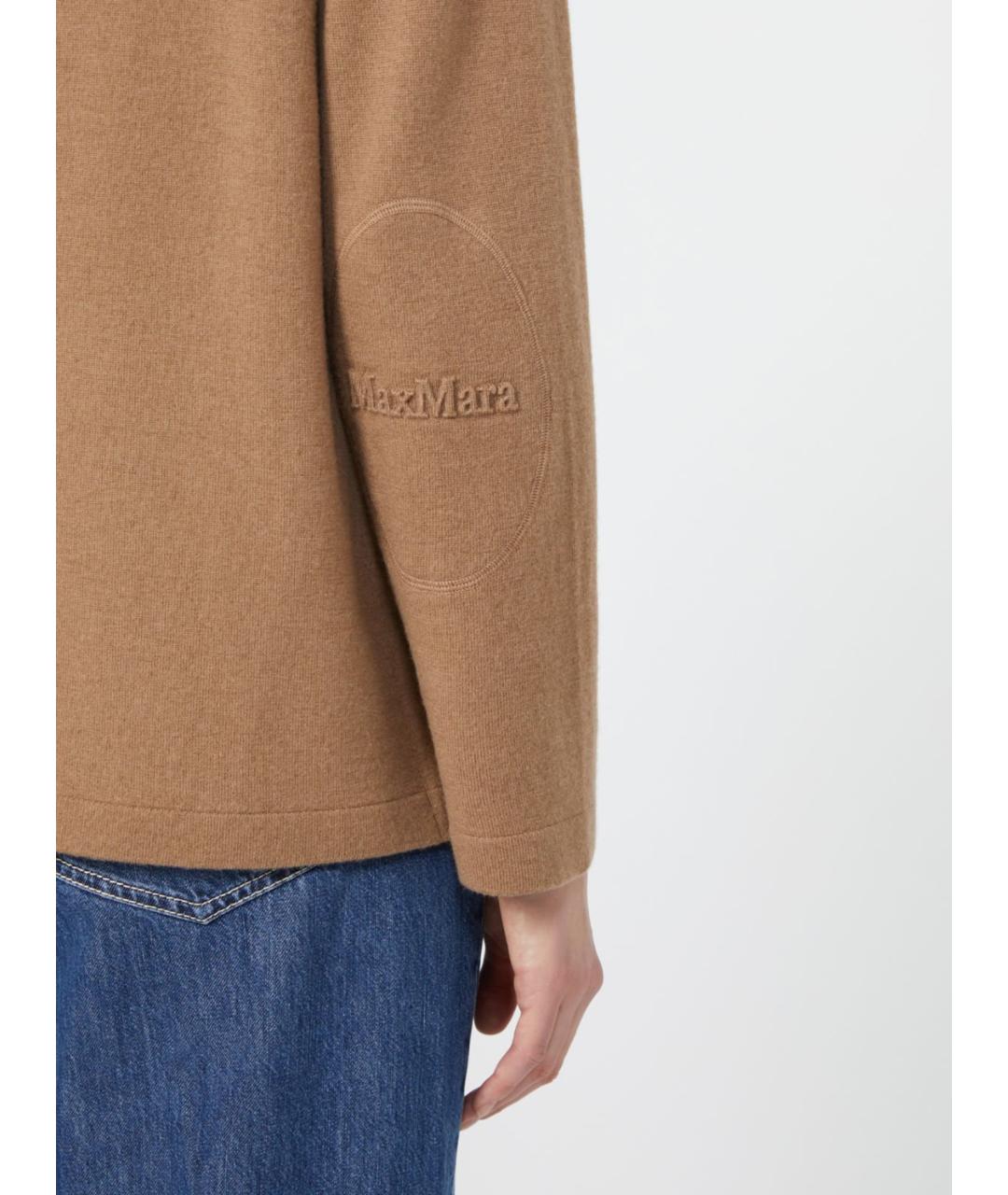 'S MAX MARA Коричневый шерстяной джемпер / свитер, фото 5