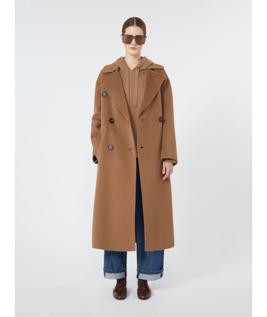 'S MAX MARA Коричневый шерстяной джемпер / свитер, фото 2