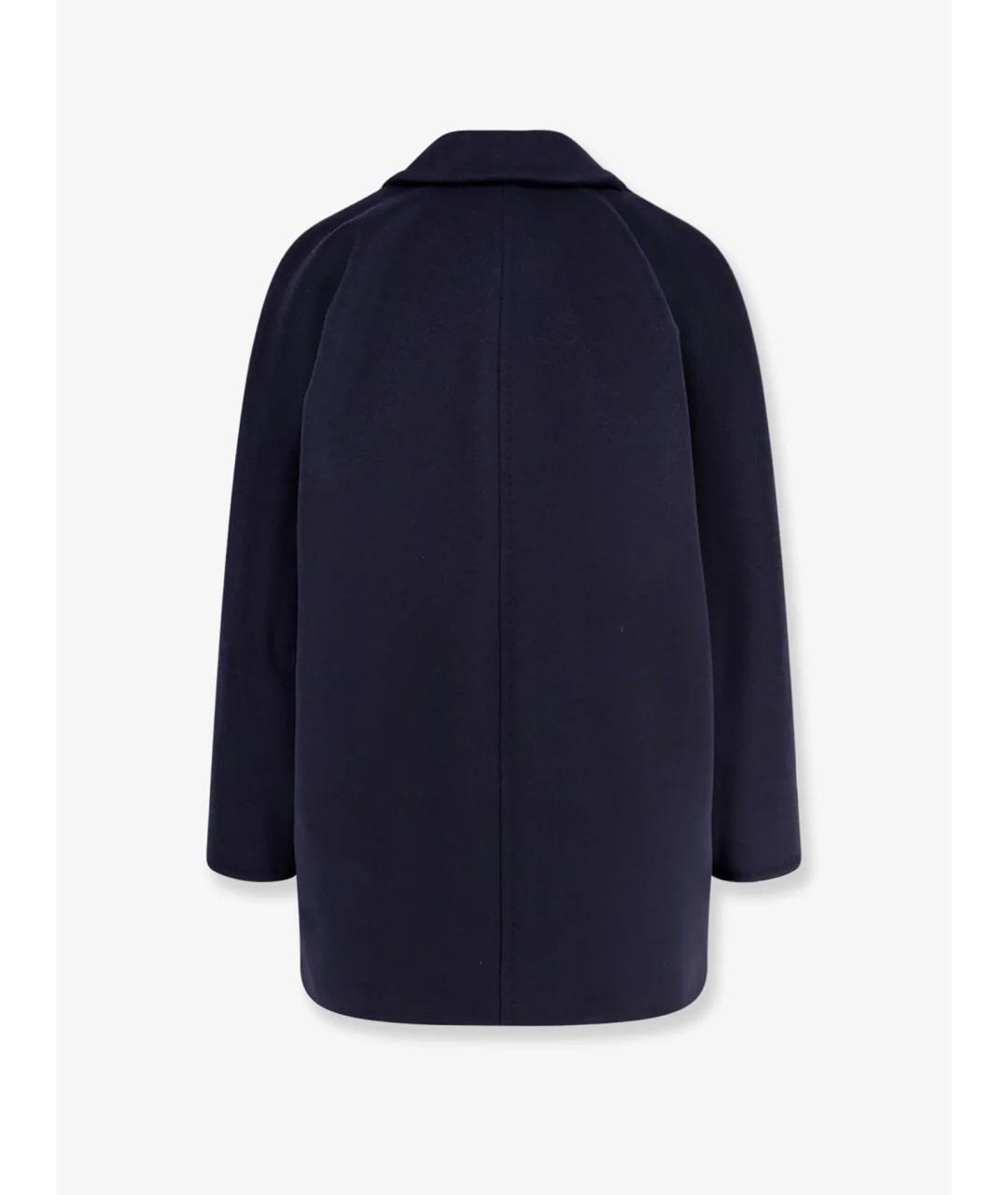 MAX MARA Темно-синее шерстяное пальто, фото 2