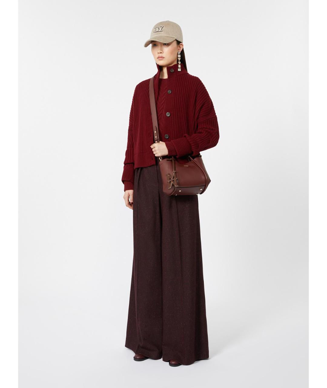 MAX MARA Коричневая кожаная сумка тоут, фото 5