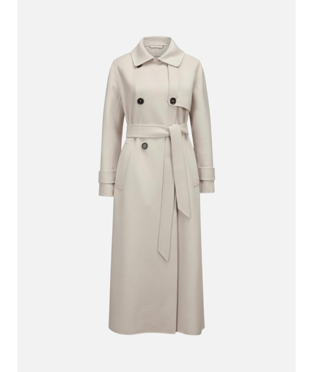 'S MAX MARA Бежевое шерстяное пальто, фото 4