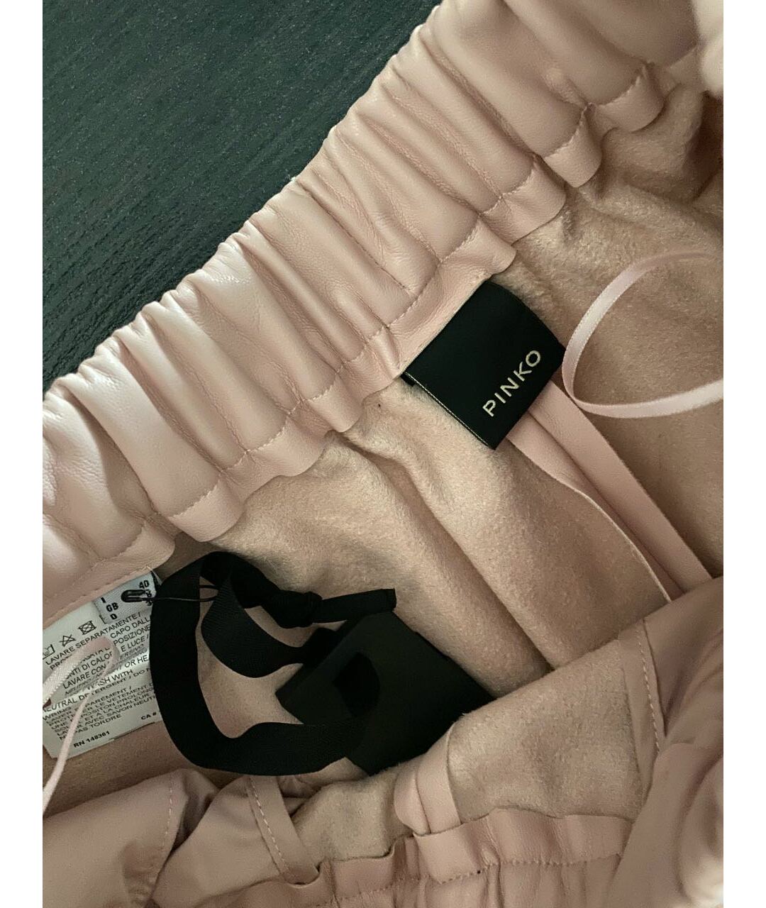 PINKO Розовые кожаные шорты, фото 3