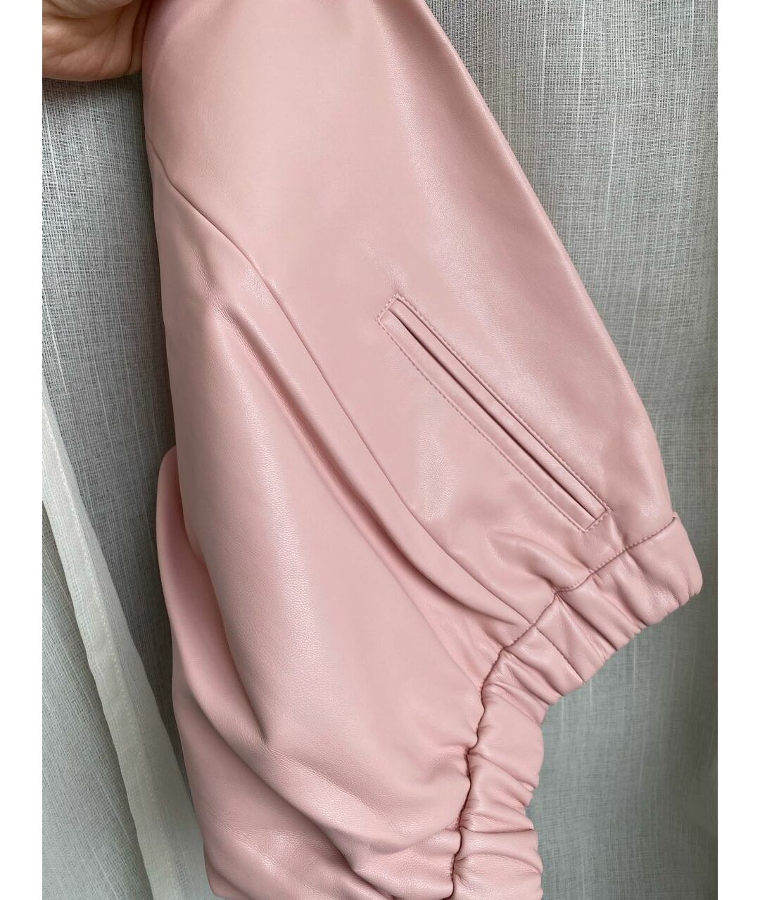 PINKO Розовые кожаные шорты, фото 5