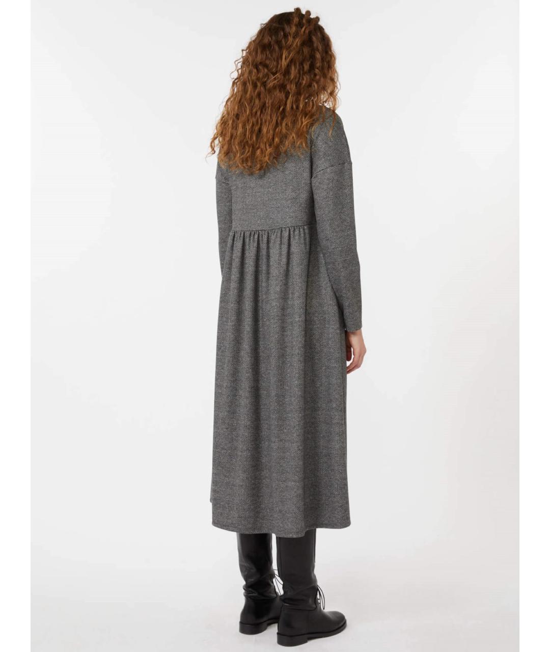 WEEKEND MAX MARA Серое вискозное повседневное платье, фото 3