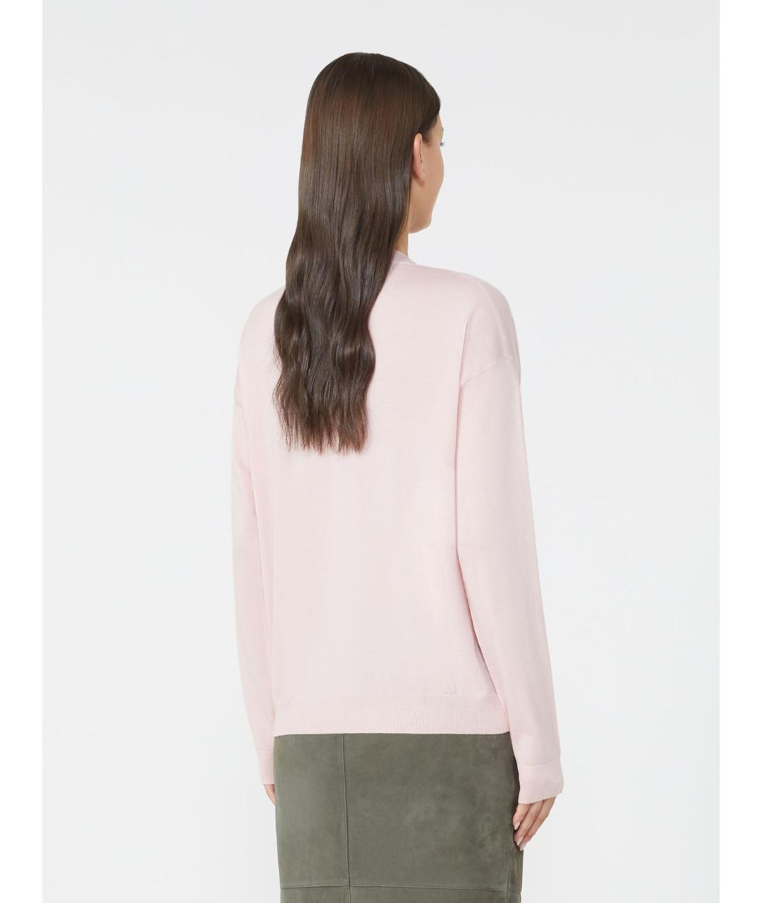 WEEKEND MAX MARA Розовый шерстяной джемпер / свитер, фото 3