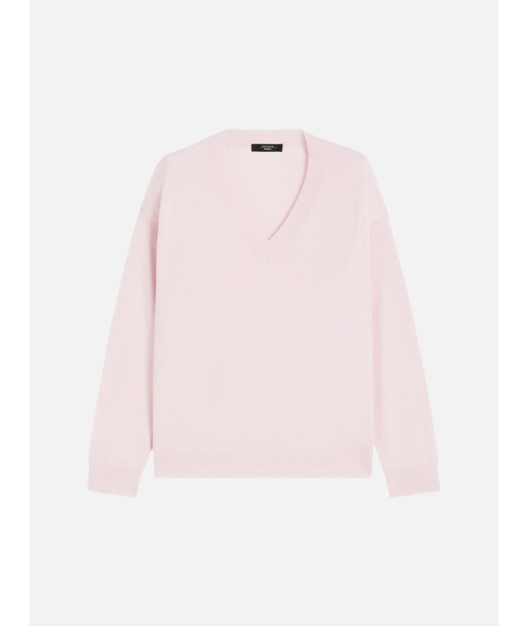 WEEKEND MAX MARA Розовый шерстяной джемпер / свитер, фото 6