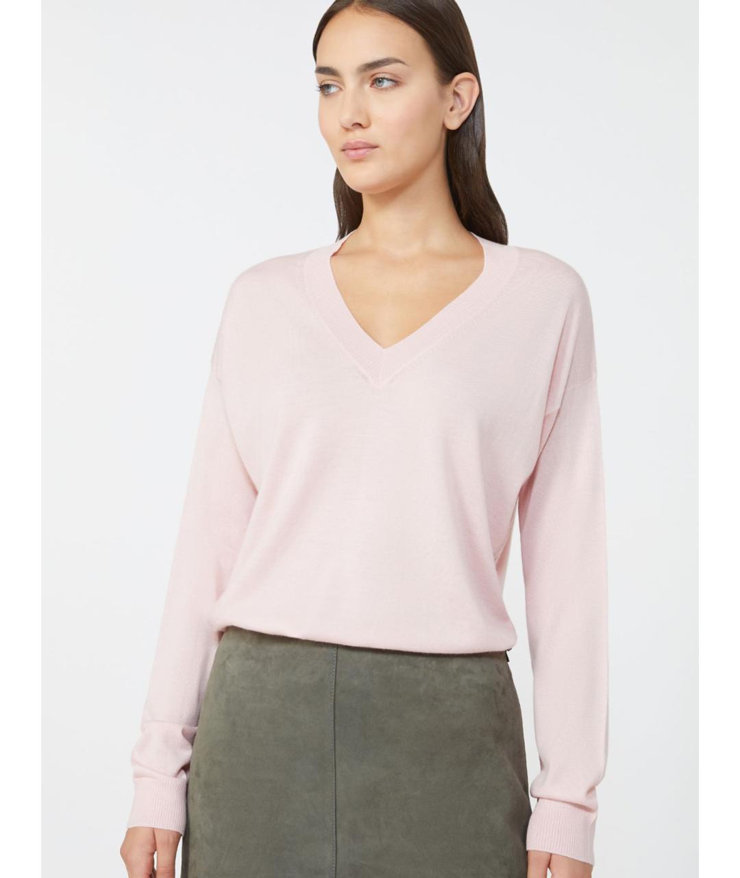 WEEKEND MAX MARA Розовый шерстяной джемпер / свитер, фото 4
