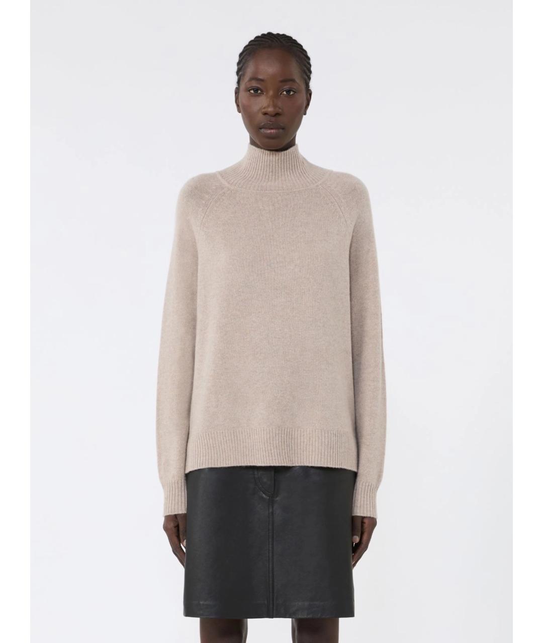 WEEKEND MAX MARA Бежевая кашемировая водолазка, фото 2