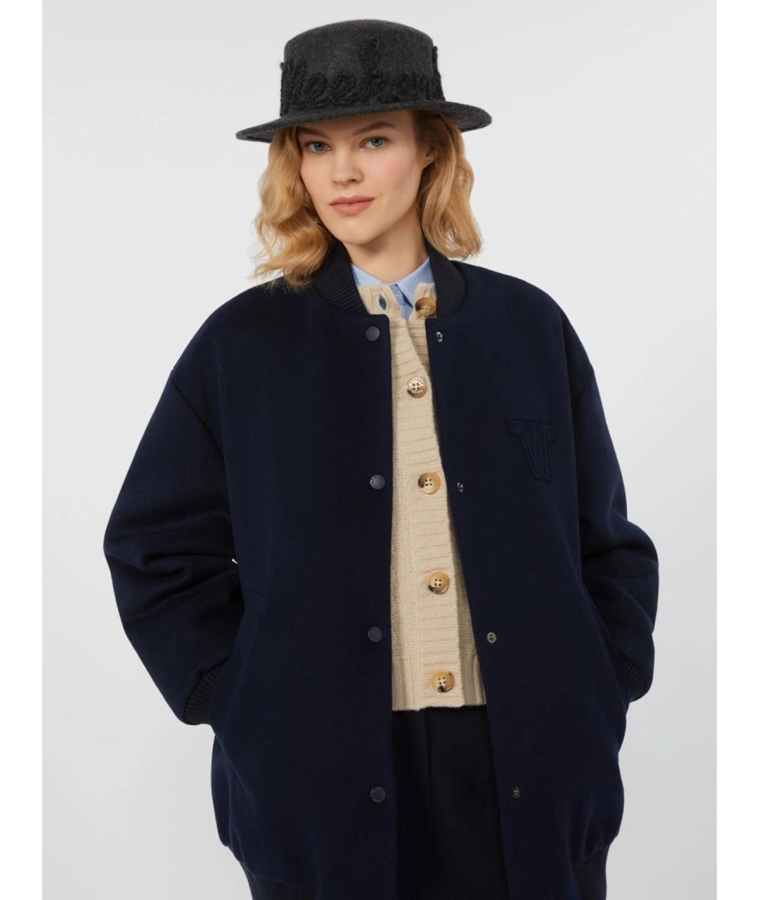 WEEKEND MAX MARA Синяя шерстяная куртка, фото 5