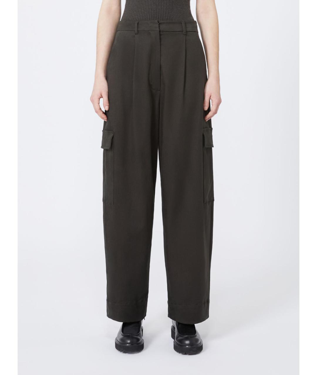 'S MAX MARA Серые атласные прямые брюки, фото 4