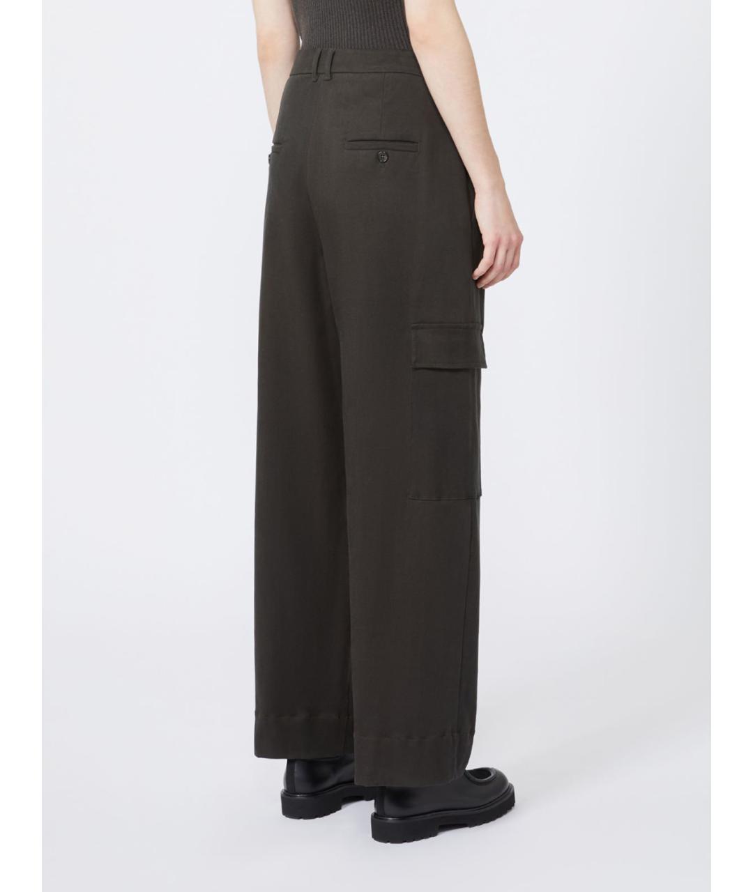 'S MAX MARA Серые атласные прямые брюки, фото 3