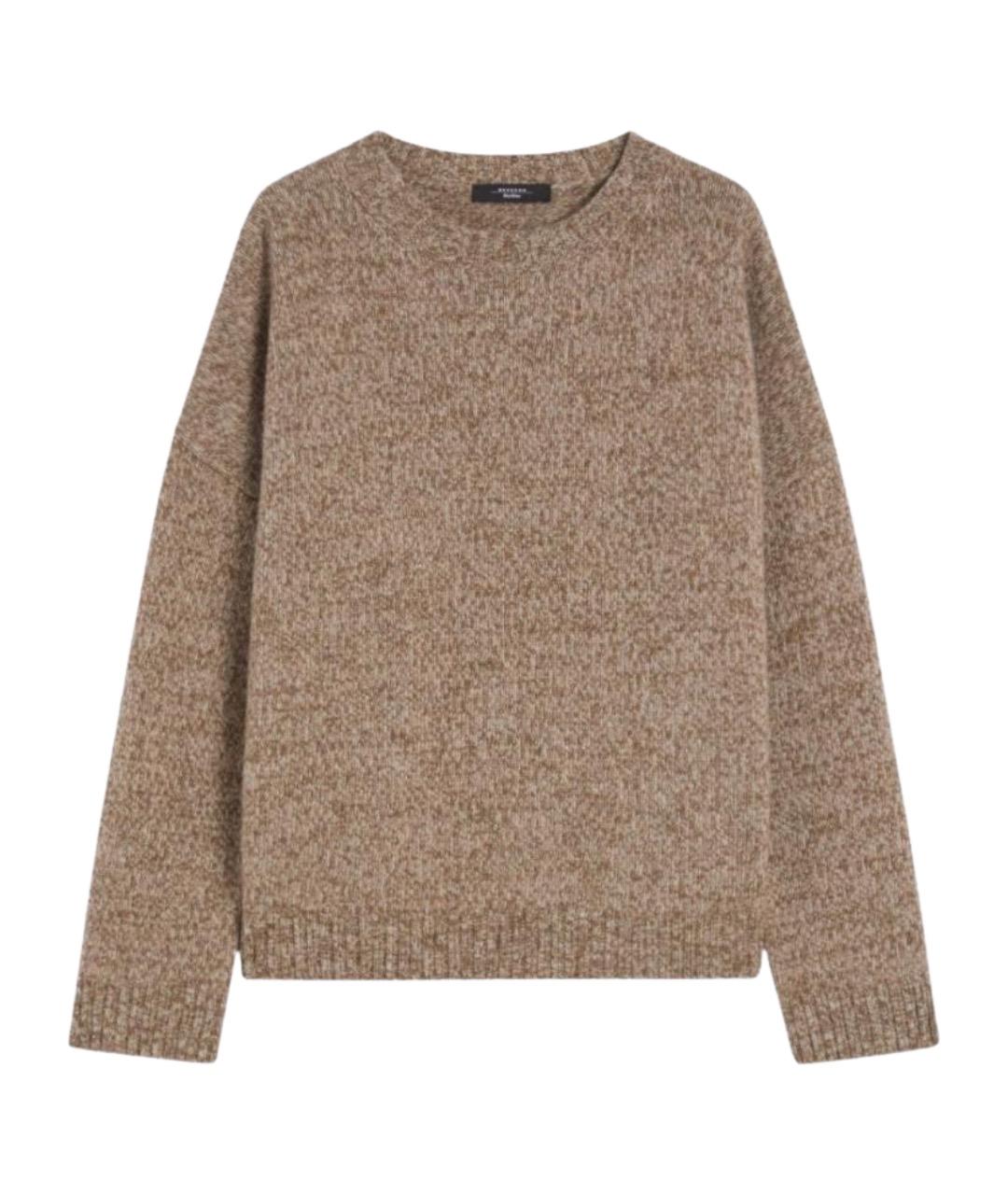 WEEKEND MAX MARA Коричневый шерстяной джемпер / свитер, фото 1