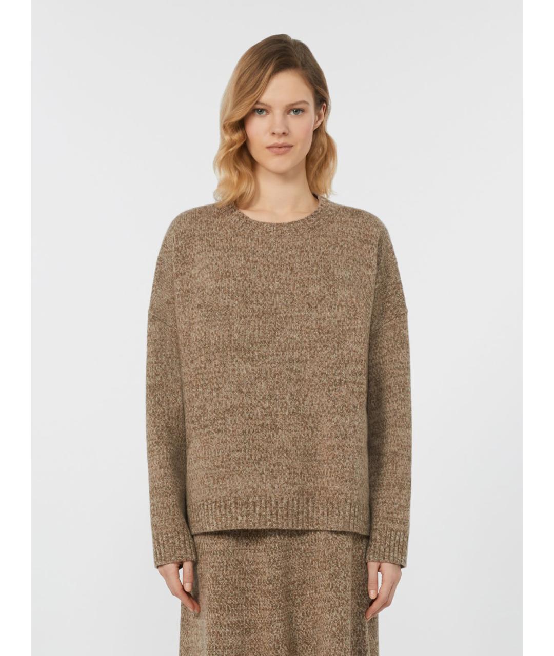 WEEKEND MAX MARA Коричневый шерстяной джемпер / свитер, фото 4