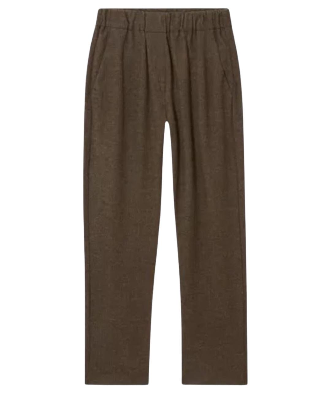 WEEKEND MAX MARA Коричневые вискозные прямые брюки, фото 1