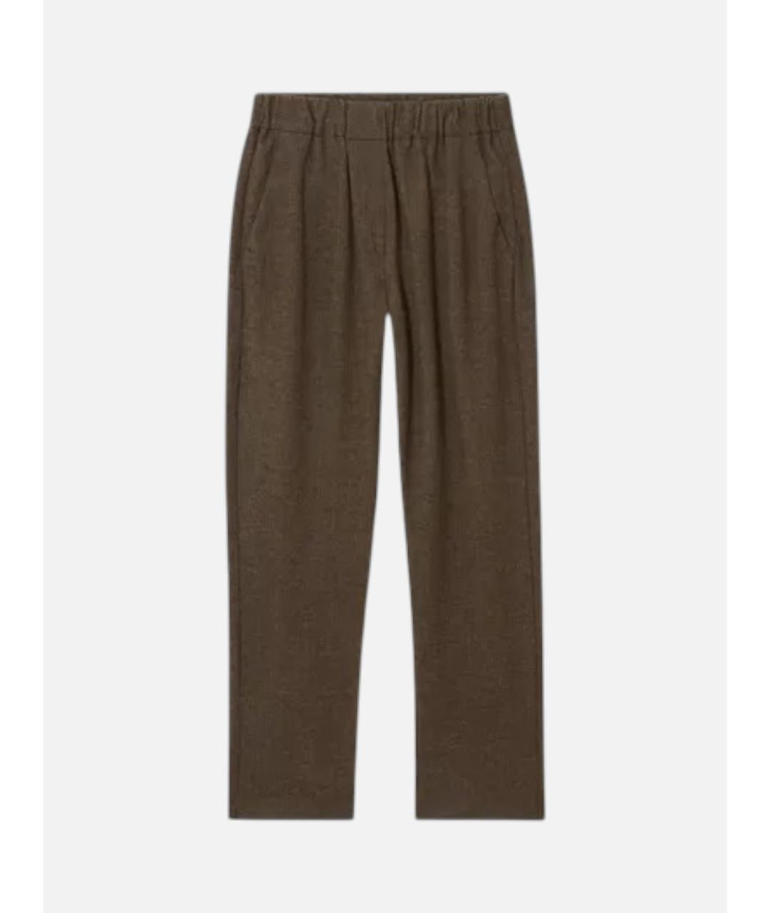 WEEKEND MAX MARA Коричневые вискозные прямые брюки, фото 6