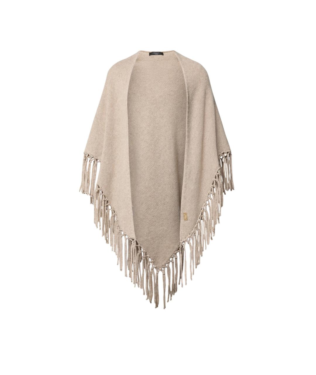 WEEKEND MAX MARA Бежевый шерстяной шарф, фото 1
