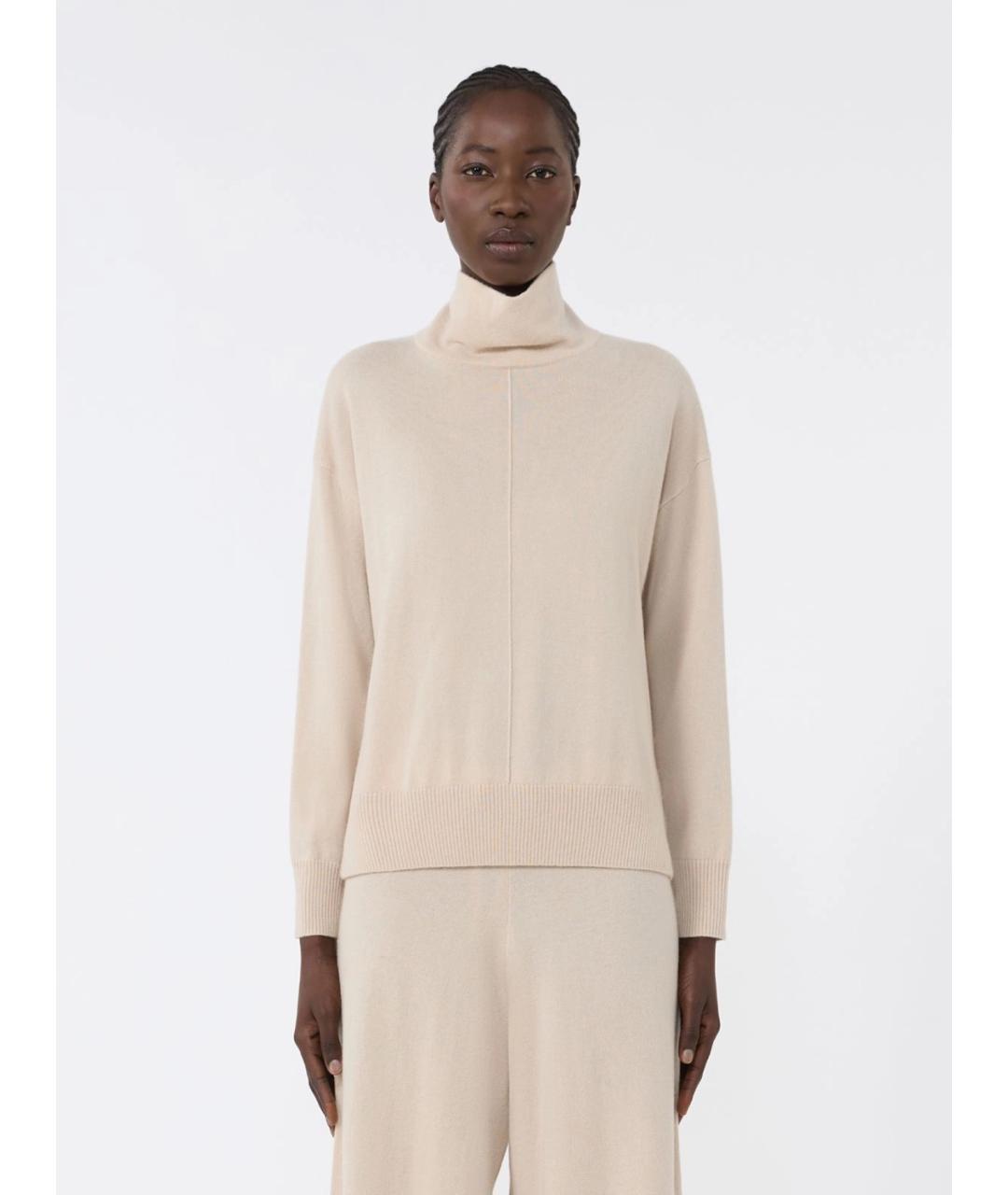 WEEKEND MAX MARA Бежевый шерстяной джемпер / свитер, фото 2