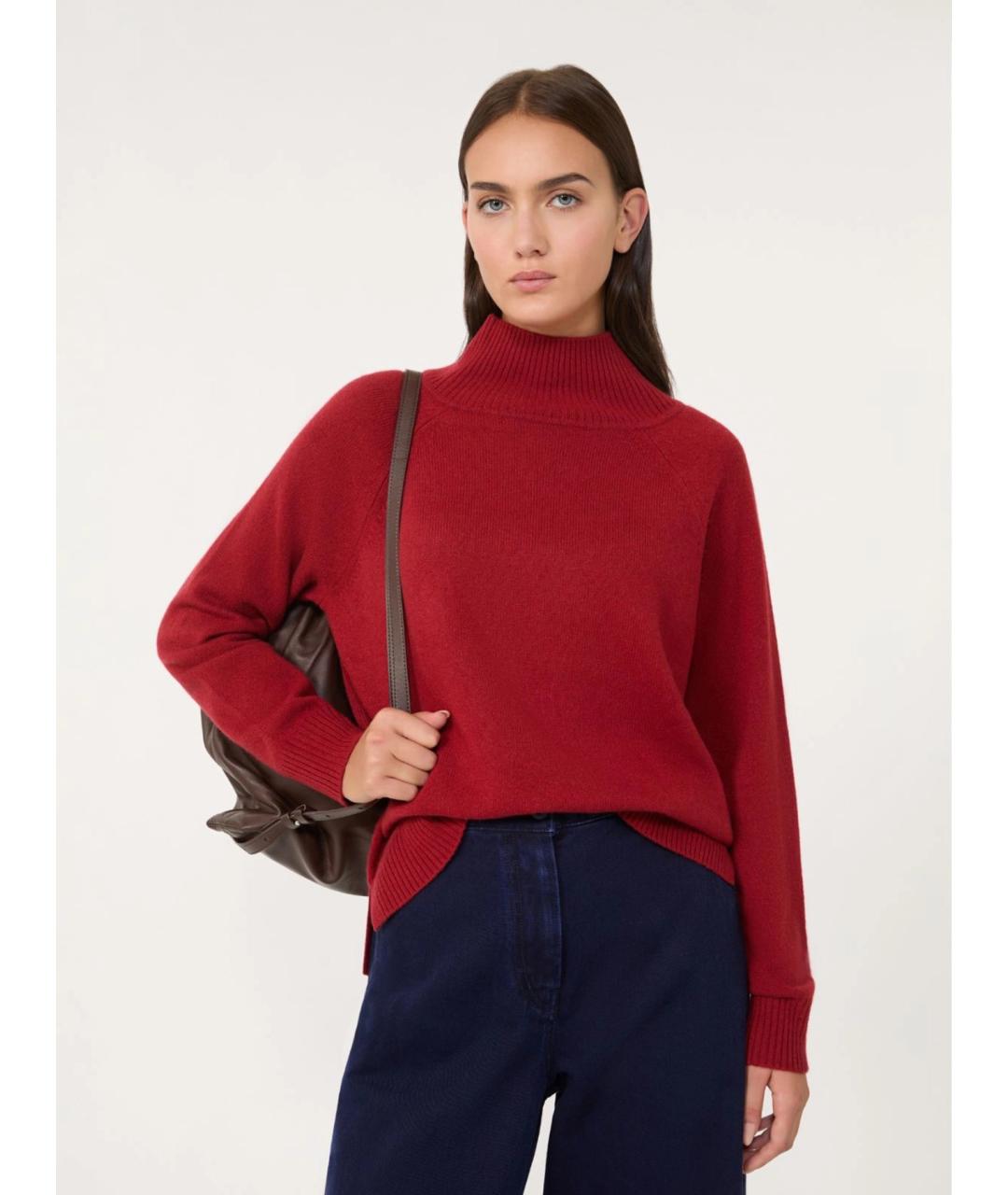 WEEKEND MAX MARA Красная кашемировая водолазка, фото 5