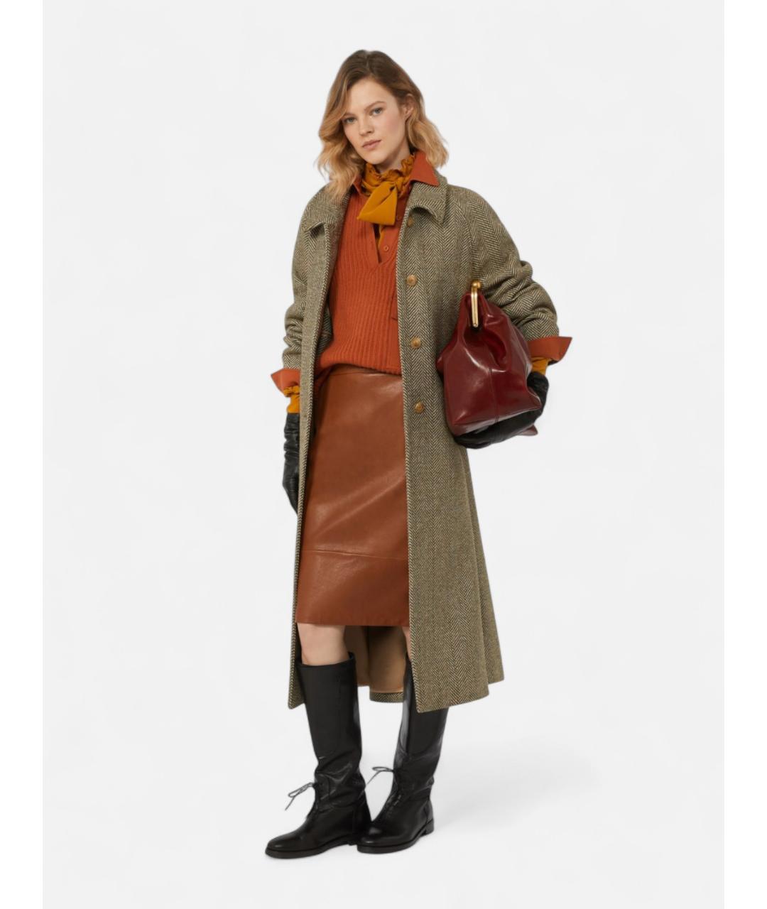 WEEKEND MAX MARA Оранжевый шерстяной джемпер / свитер, фото 2