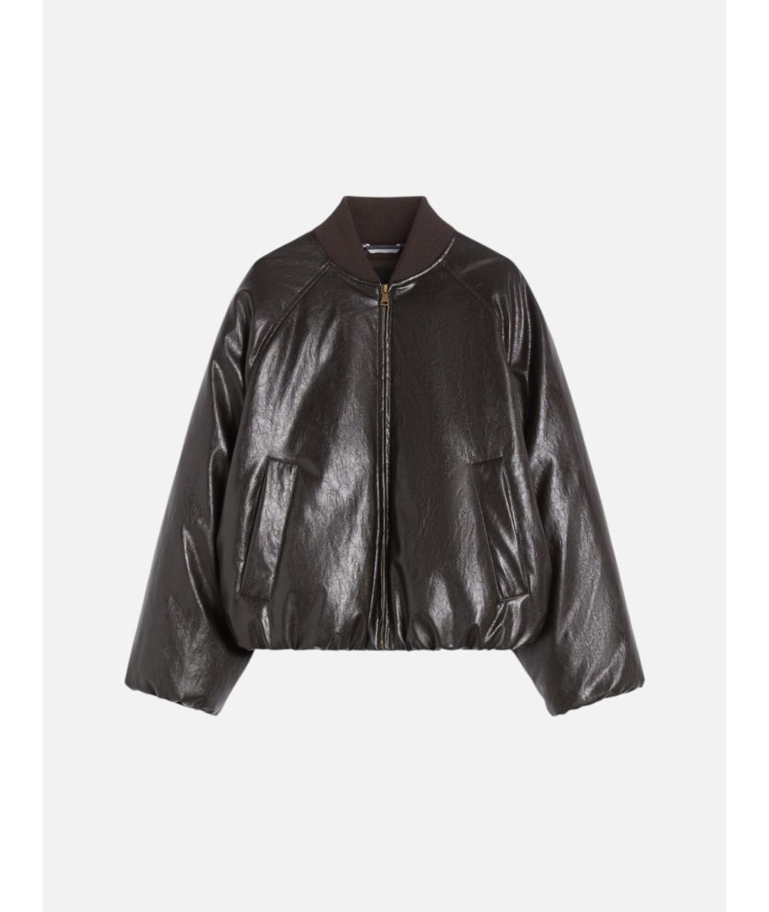 WEEKEND MAX MARA Коричневая полиэстеровая куртка, фото 2