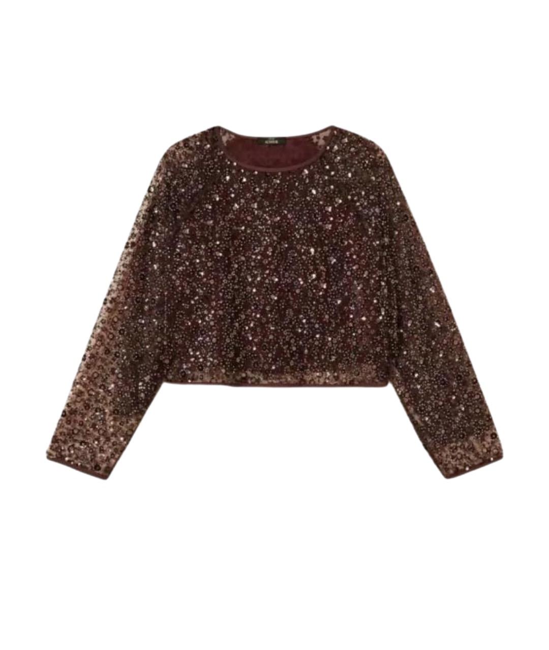 TWIN-SET Коричневая полиэстеровая блузы, фото 1