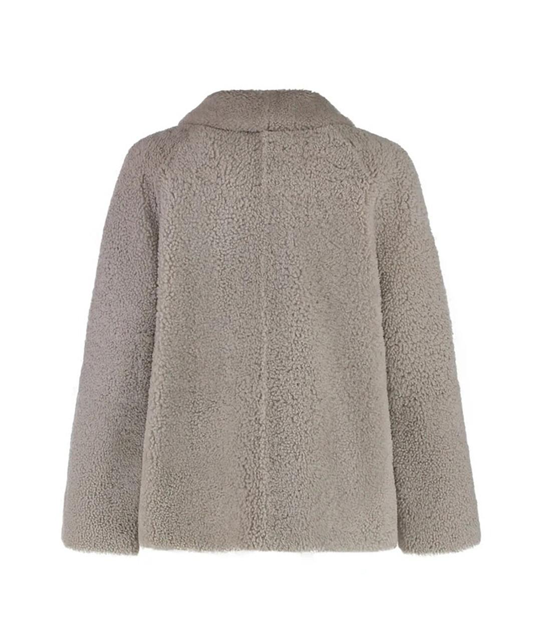 'S MAX MARA Серая меховая дубленка, фото 2