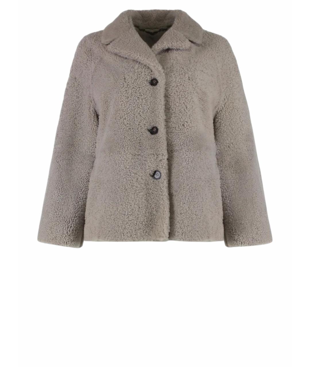 'S MAX MARA Серая меховая дубленка, фото 1