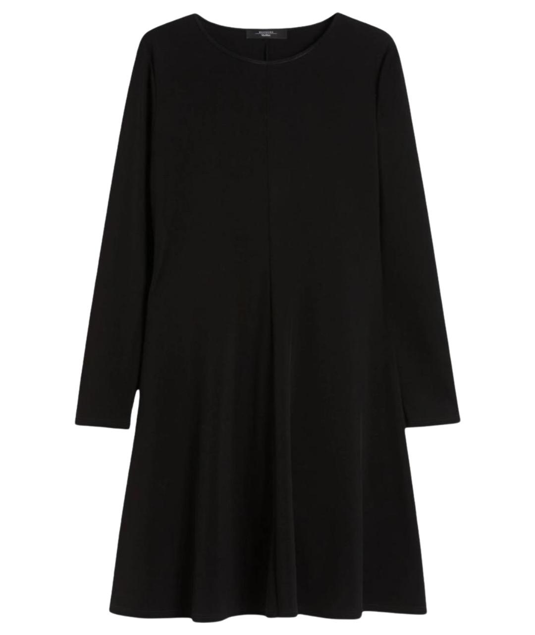 WEEKEND MAX MARA Черное ацетатное повседневное платье, фото 1