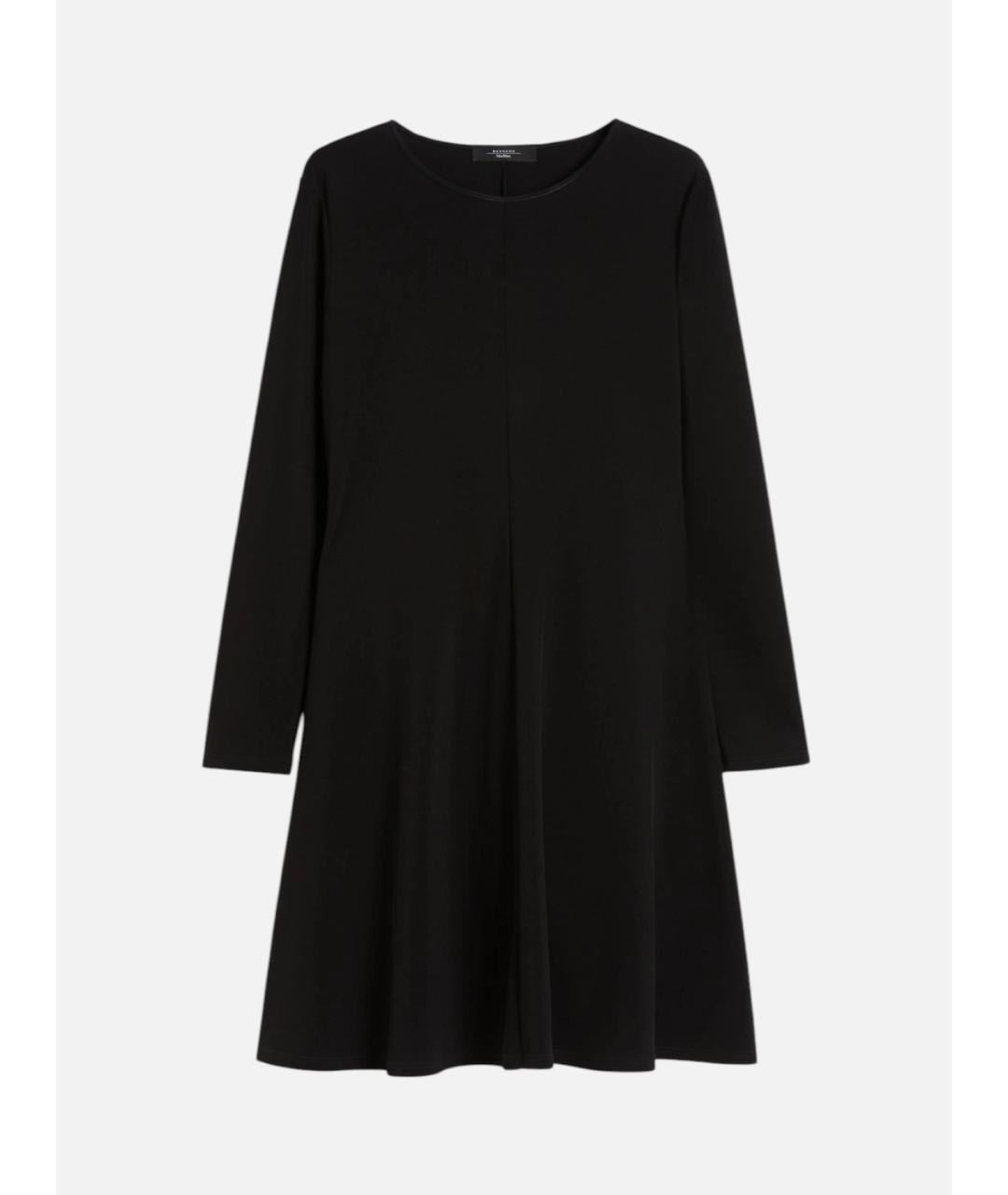 WEEKEND MAX MARA Черное ацетатное повседневное платье, фото 5