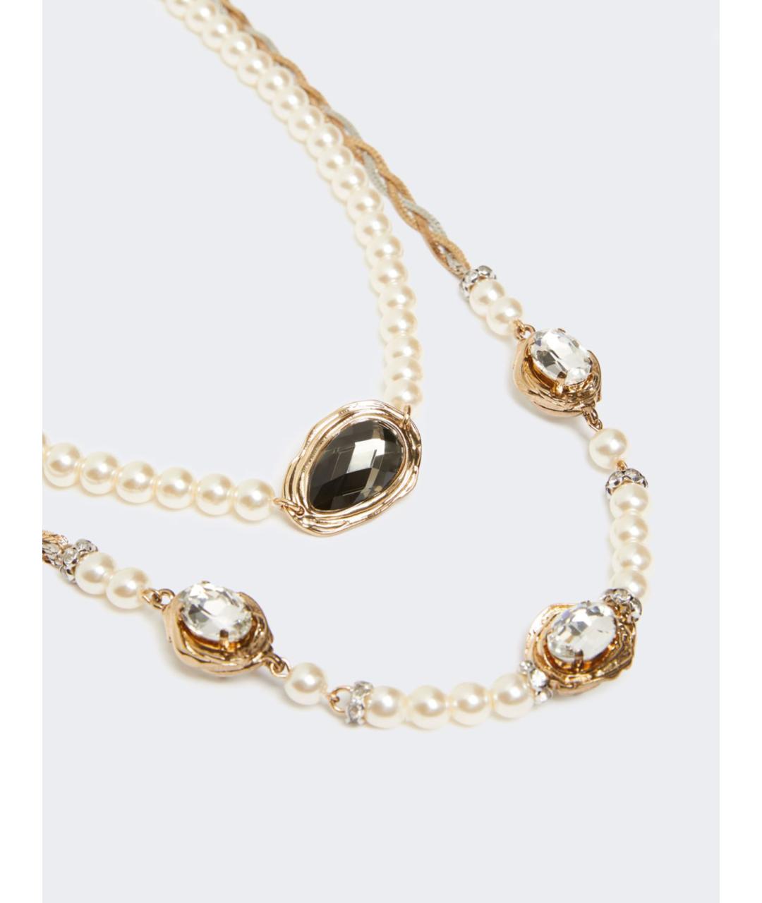 WEEKEND MAX MARA Золотое латунное колье, фото 3