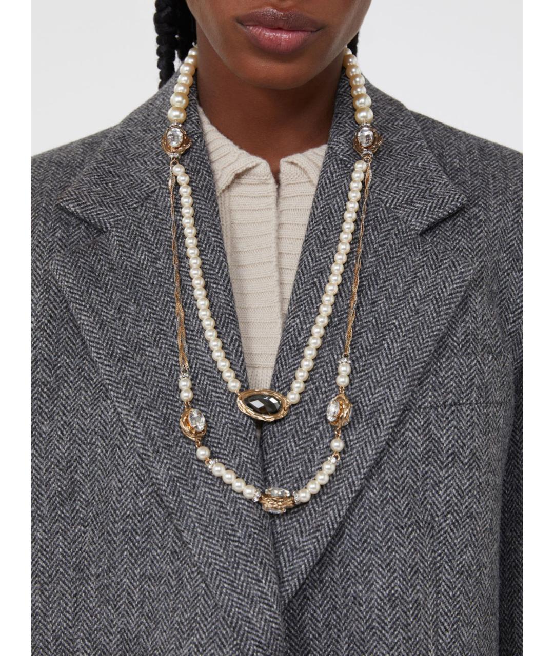 WEEKEND MAX MARA Золотое латунное колье, фото 2