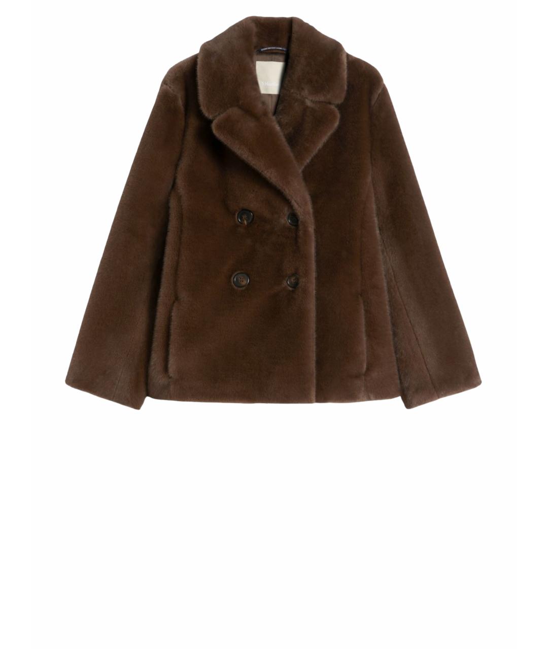 'S MAX MARA Черная полиэстеровая шуба, фото 5