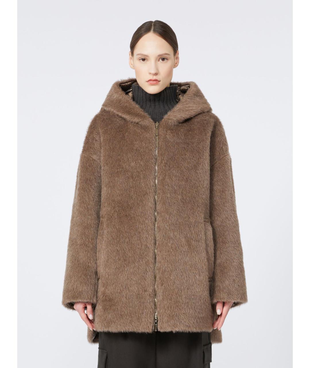 'S MAX MARA Коричневый пуховик, фото 5