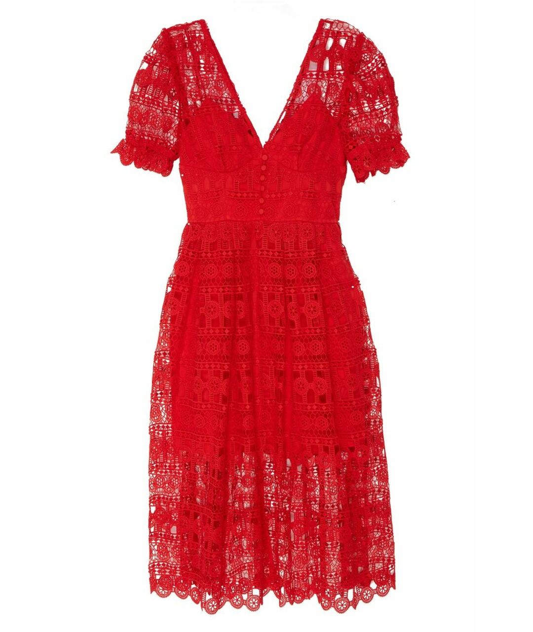 SELF-PORTRAIT Красное повседневное платье, фото 1