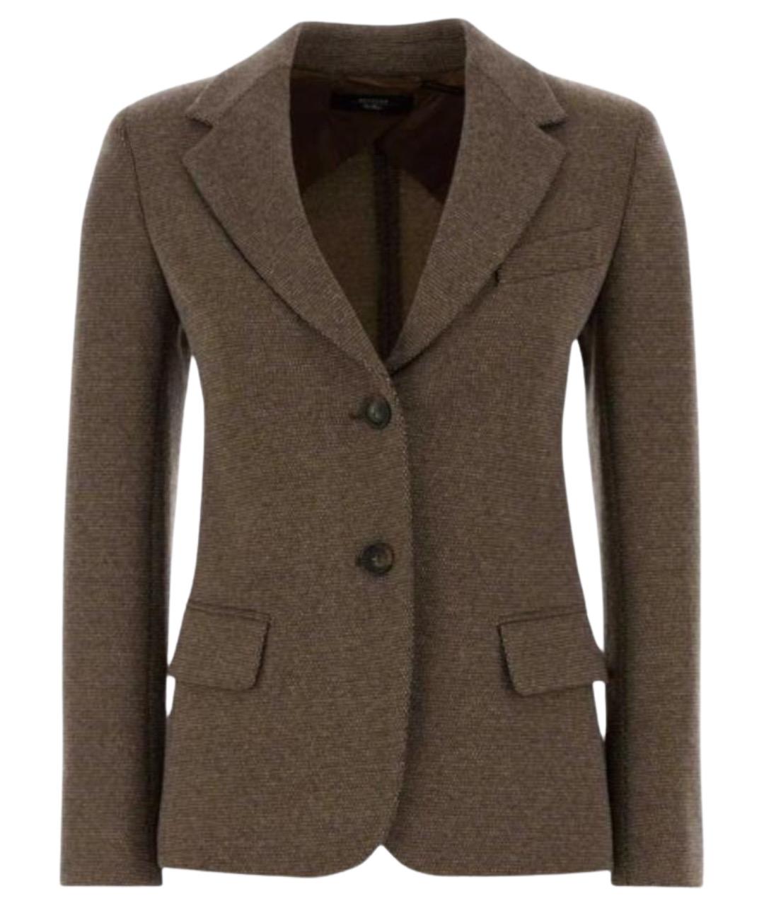 WEEKEND MAX MARA Коричневый полиэстеровый жакет/пиджак, фото 1