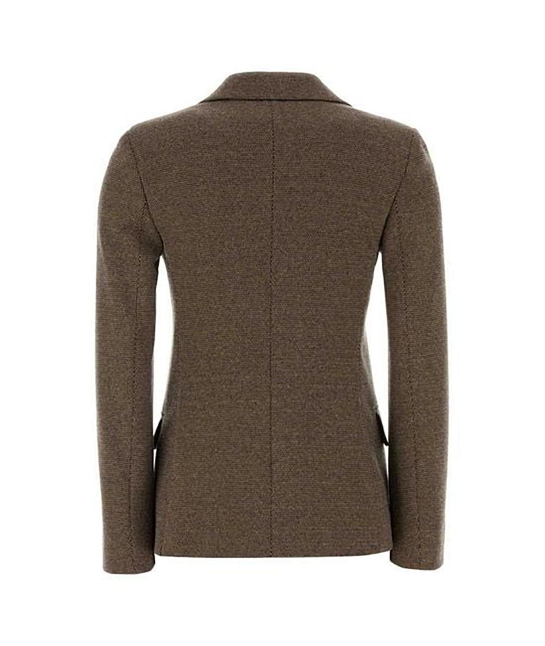 WEEKEND MAX MARA Коричневый полиэстеровый жакет/пиджак, фото 2