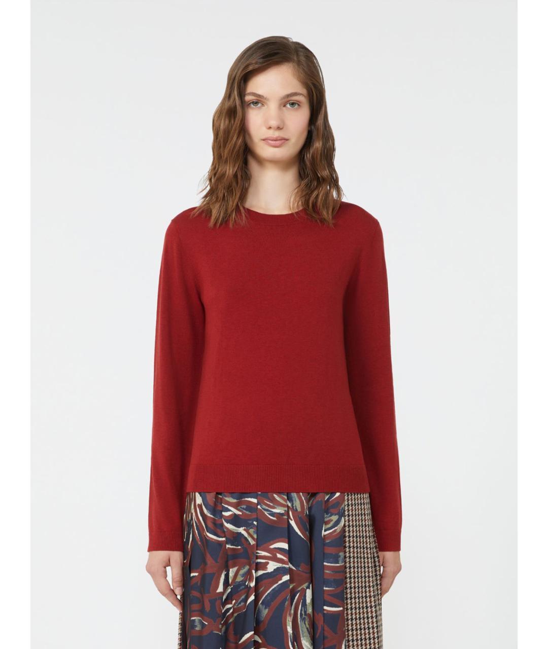 WEEKEND MAX MARA Красная шерстяная блузы, фото 4