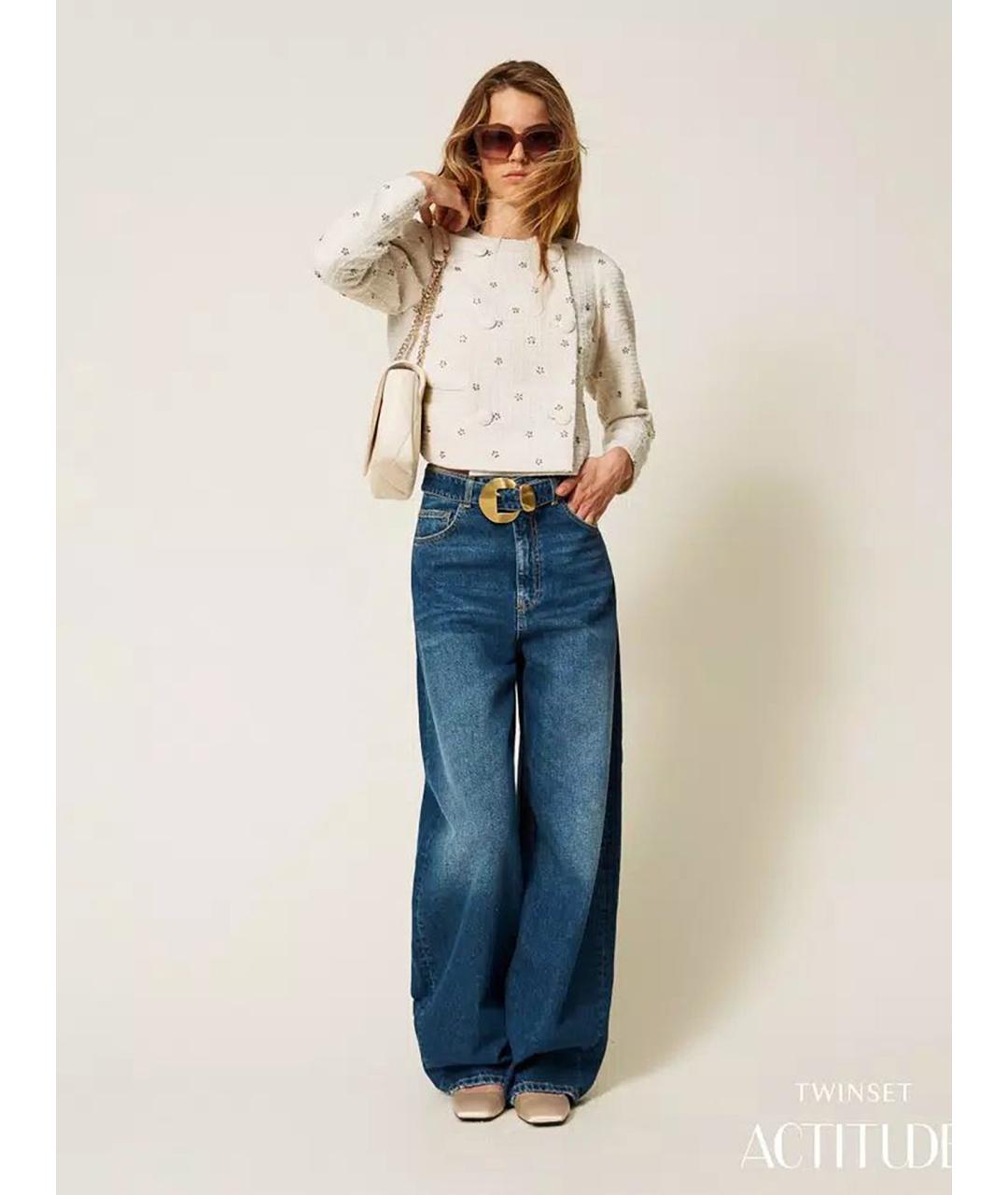 TWIN-SET Белый полиэстеровый жакет/пиджак, фото 2