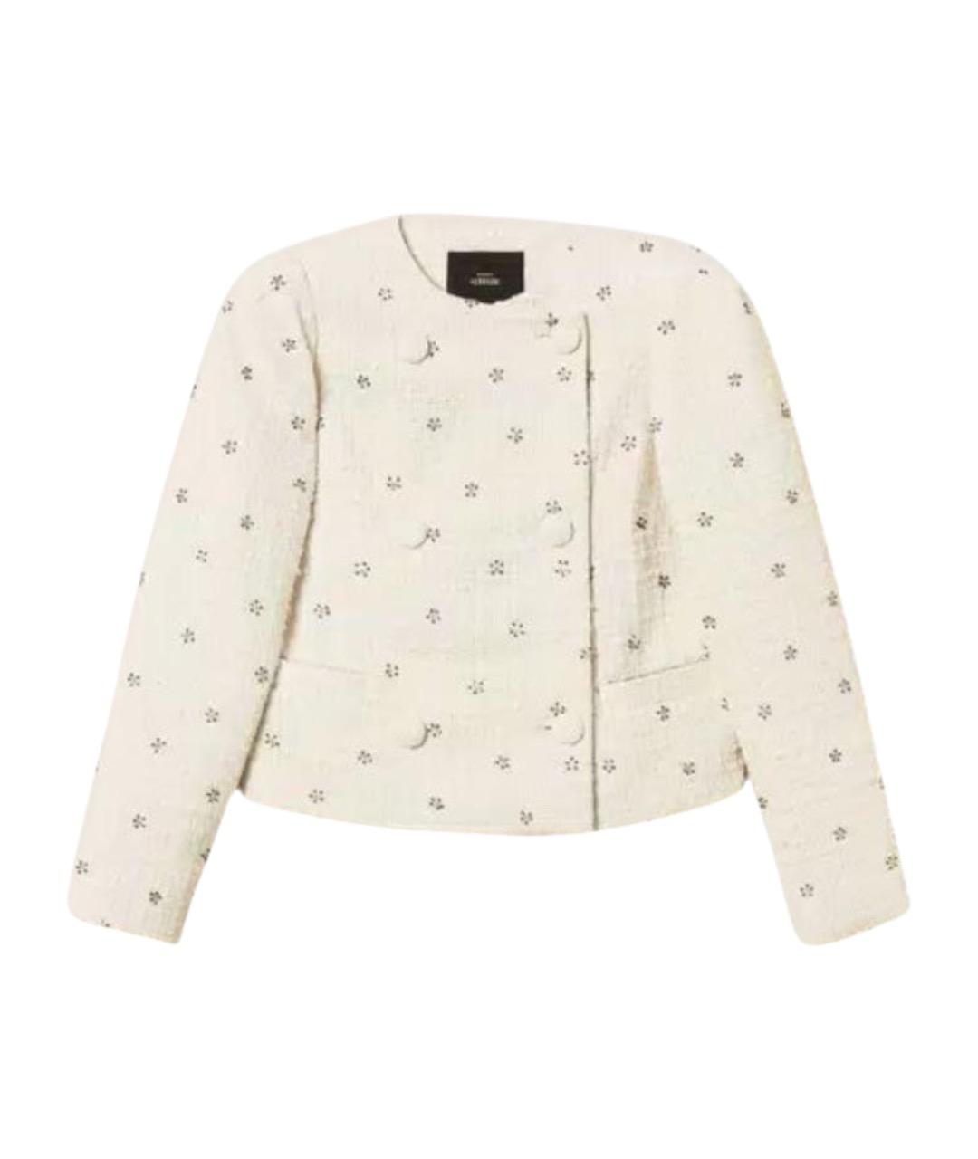 TWIN-SET Белый полиэстеровый жакет/пиджак, фото 1