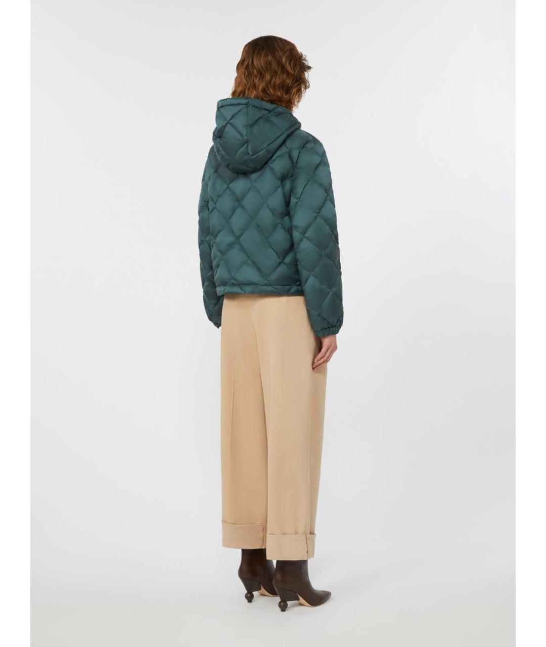 WEEKEND MAX MARA Бирюзовый полиэстеровый пуховик, фото 3
