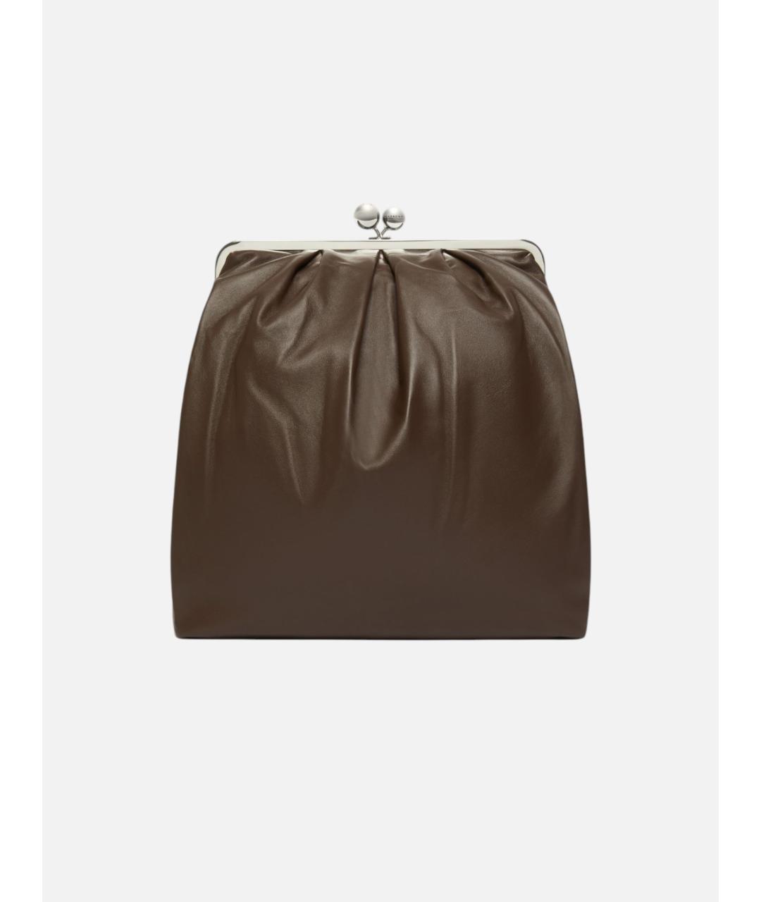 WEEKEND MAX MARA Коричневый кожаный рюкзак, фото 6