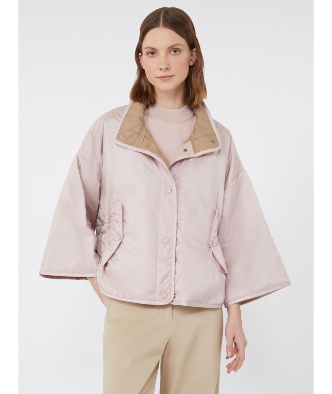 WEEKEND MAX MARA Розовая полиэстеровая куртка, фото 4